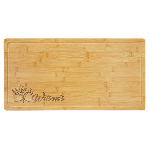 23.75" x 12" Bamboo Cutting Board with Drip Ring – item GFT445