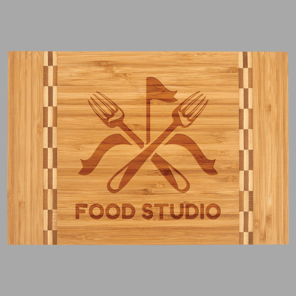 Bamboo Cutting Board with Butcher Block Ends – item GFT470 image 2