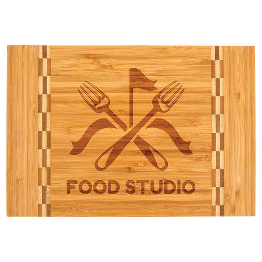Bamboo Cutting Board with Butcher Block Ends – item GFT470