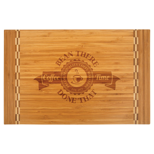 Bamboo Cutting Board with Butcher Block Ends – item GFT472