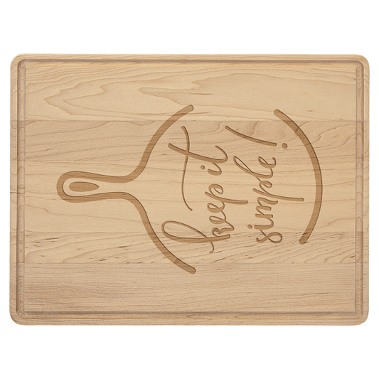 11.5" x 8.75" Maple Cutting Board with Drip Ring – item GFT482
