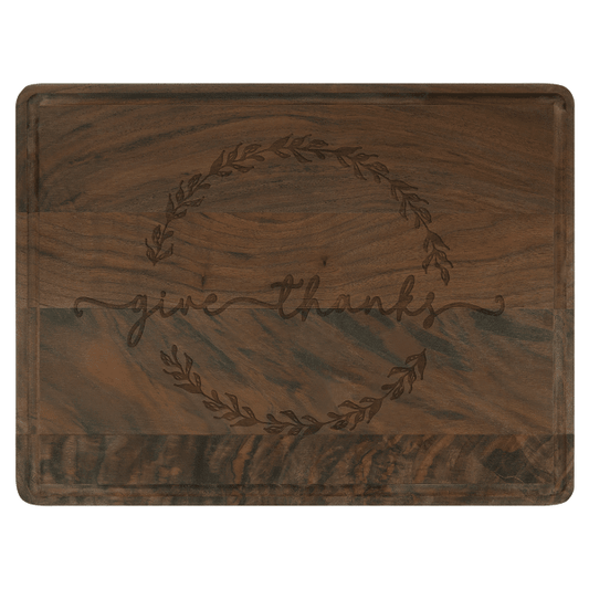 11.5" x 8.75" Walnut Cutting Board with Drip Ring – item GFT492