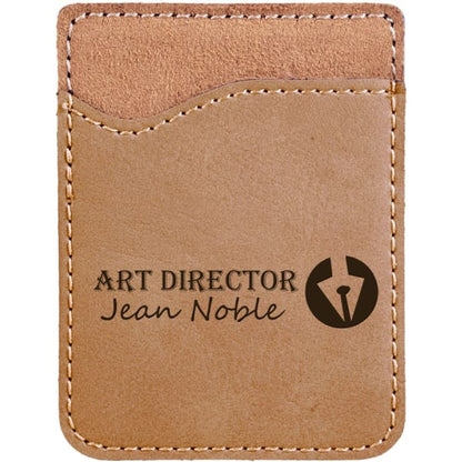 2.375" x 3.125" Light Brown Leatherette Phone Wallet – item GFT520 image 4