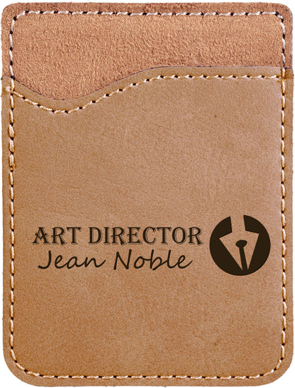 2.375" x 3.125" Light Brown Leatherette Phone Wallet – item GFT520 image 2