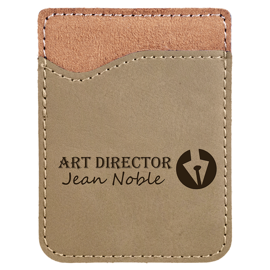 2.375" x 3.125" Light Brown Leatherette Phone Wallet – item GFT520