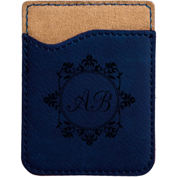 2.375" x 3.125" Blue/Black Leatherette Phone Wallet – item GFT525 image 4