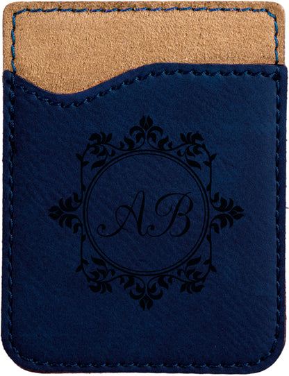 2.375" x 3.125" Blue/Black Leatherette Phone Wallet – item GFT525 image 2