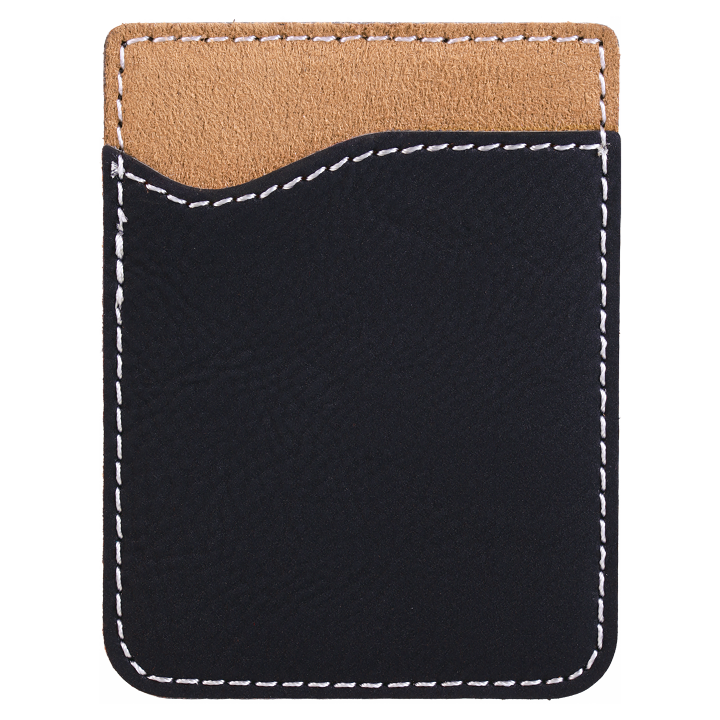 2.375" x 3.125" Black/Silver Leatherette Phone Wallet – item GFT528 image 3