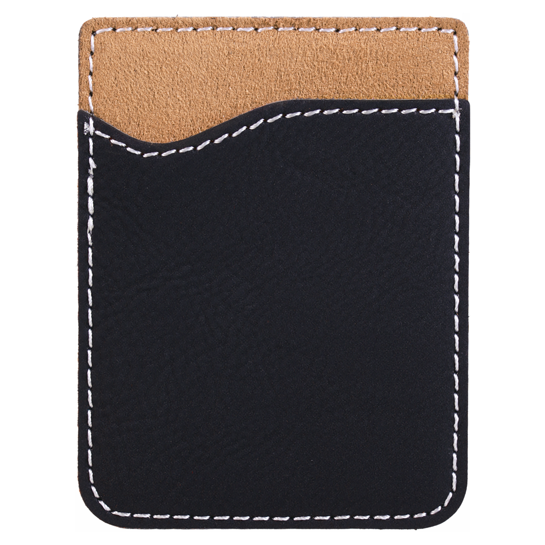 2.375" x 3.125" Black/Silver Leatherette Phone Wallet – item GFT528 image 3