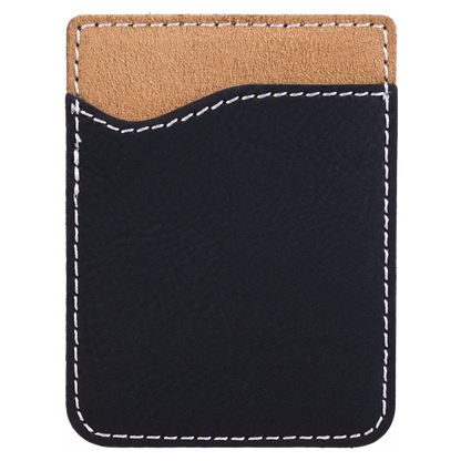 2.375" x 3.125" Black/Silver Leatherette Phone Wallet – item GFT528 image 3