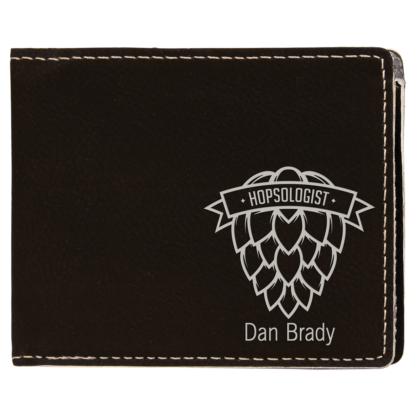 4.5" x 3.5" Black/Silver Leatherette Wallet – item GFT607