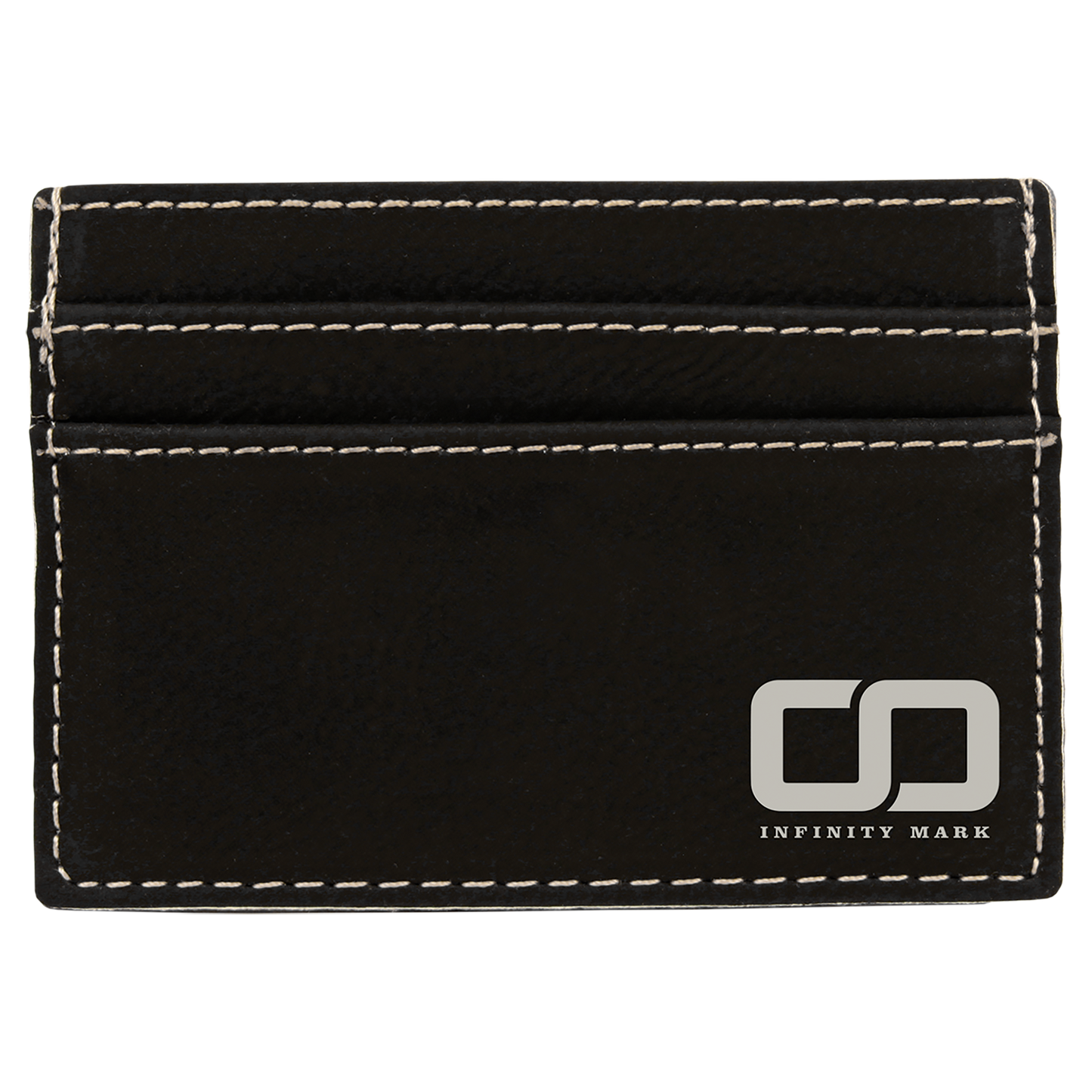 4" x 2.75" Black/Silver Leatherette Wallet – item GFT608