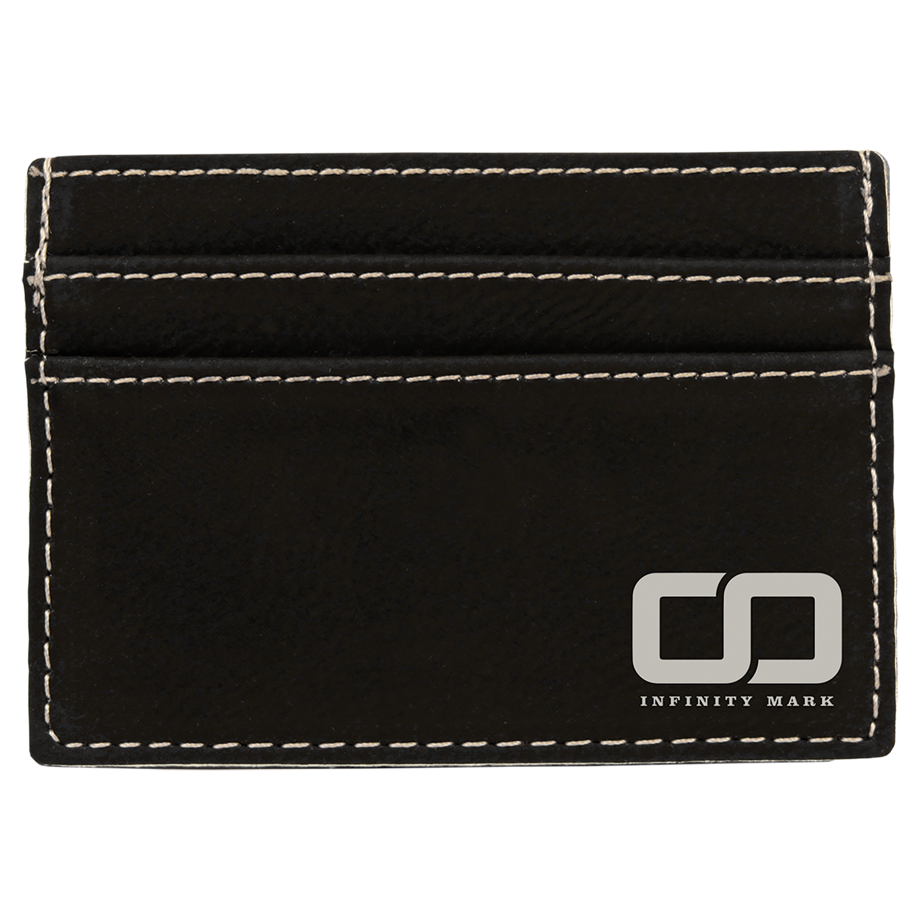 4" x 2.75" Black/Silver Leatherette Wallet – item GFT608