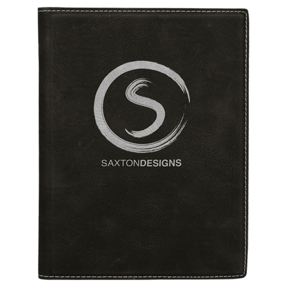 7" x 9" Black/Silver Leatherette Small Portfolio – item GFT613 image 6