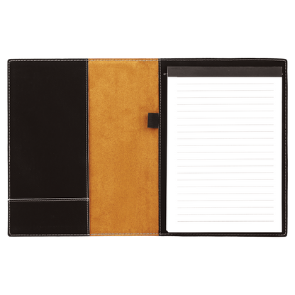 7" x 9" Black/Silver Leatherette Small Portfolio – item GFT613 image 4