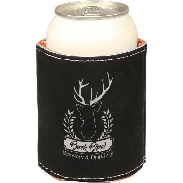 3.75" Laserable Leatherette Beverage Holder – item GFT-2 image 4