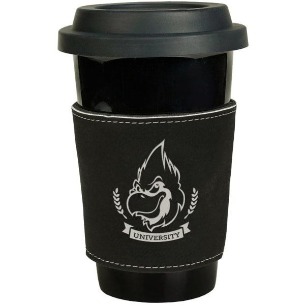 3" Laserable Leatherette Mug Sleeve – item GFT image 2
