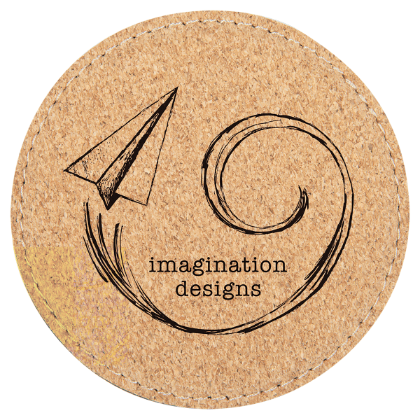 4" Round Cork Coaster with Stitching – item GFT620