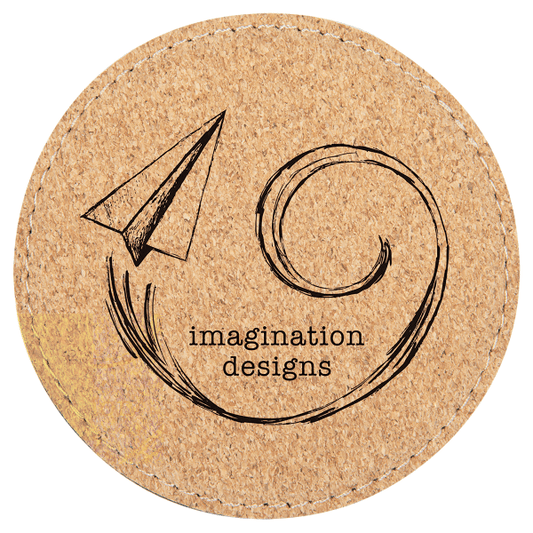 4" Round Cork Coaster with Stitching – item GFT620