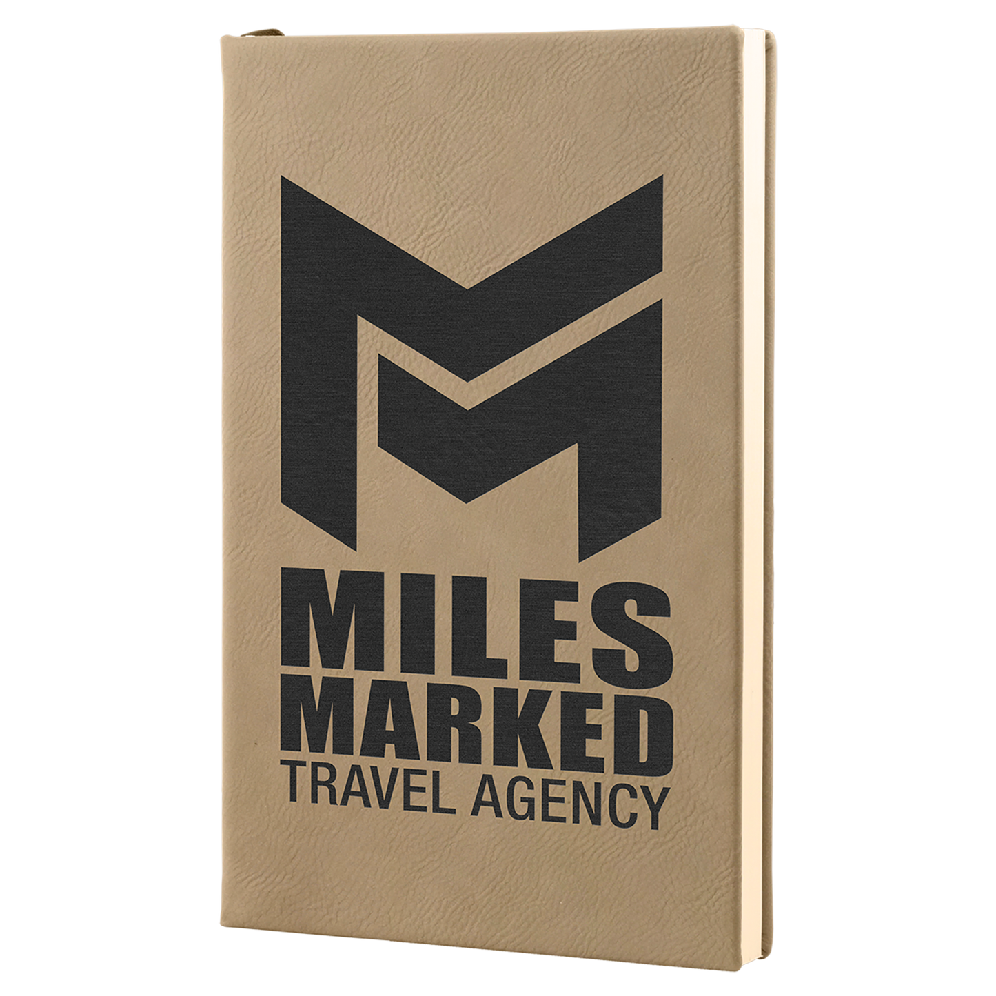 5.25" x 8.25" Light Brown Leatherette Journal – item GFT651 image 3