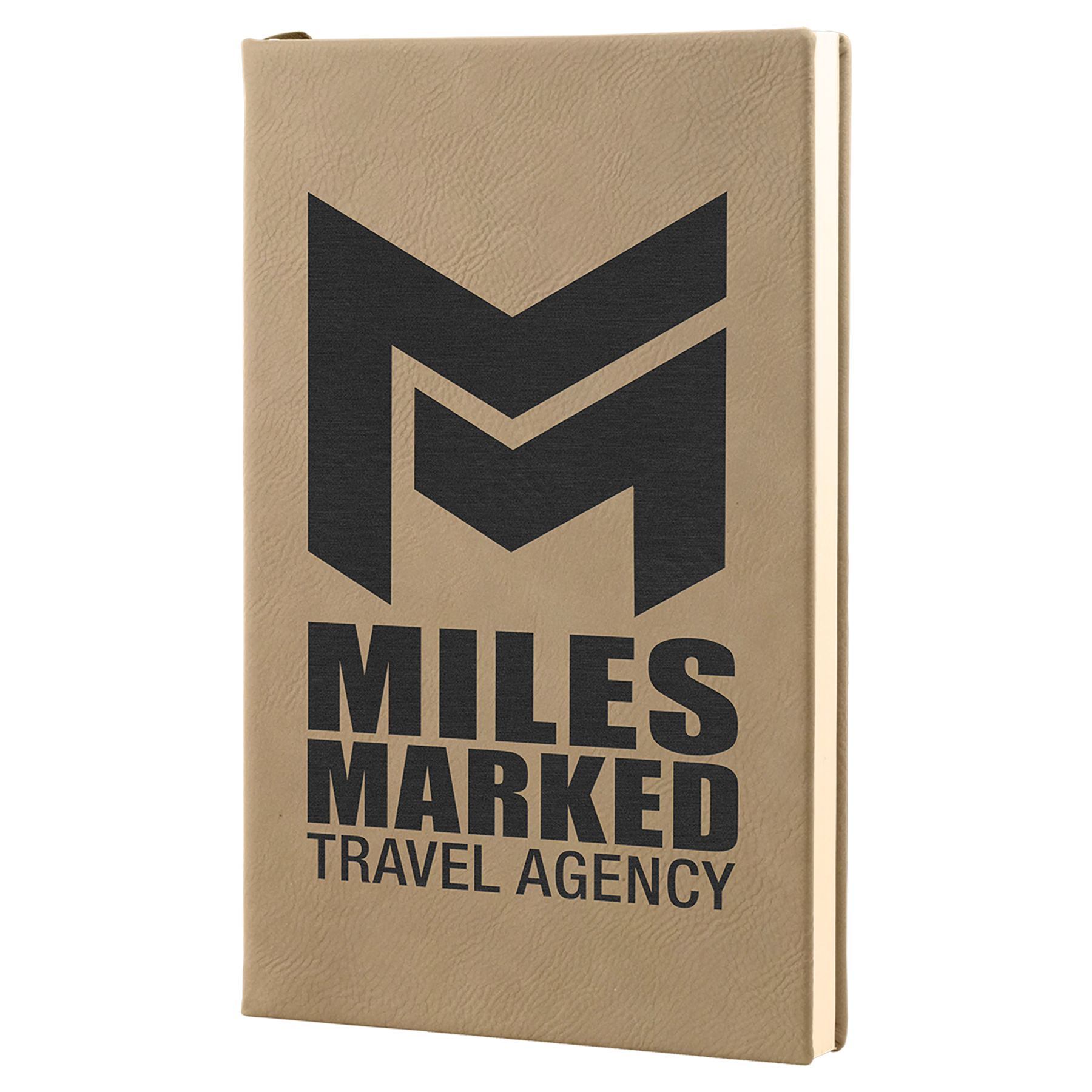 5.25" x 8.25" Light Brown Leatherette Journal – item GFT651 image 3