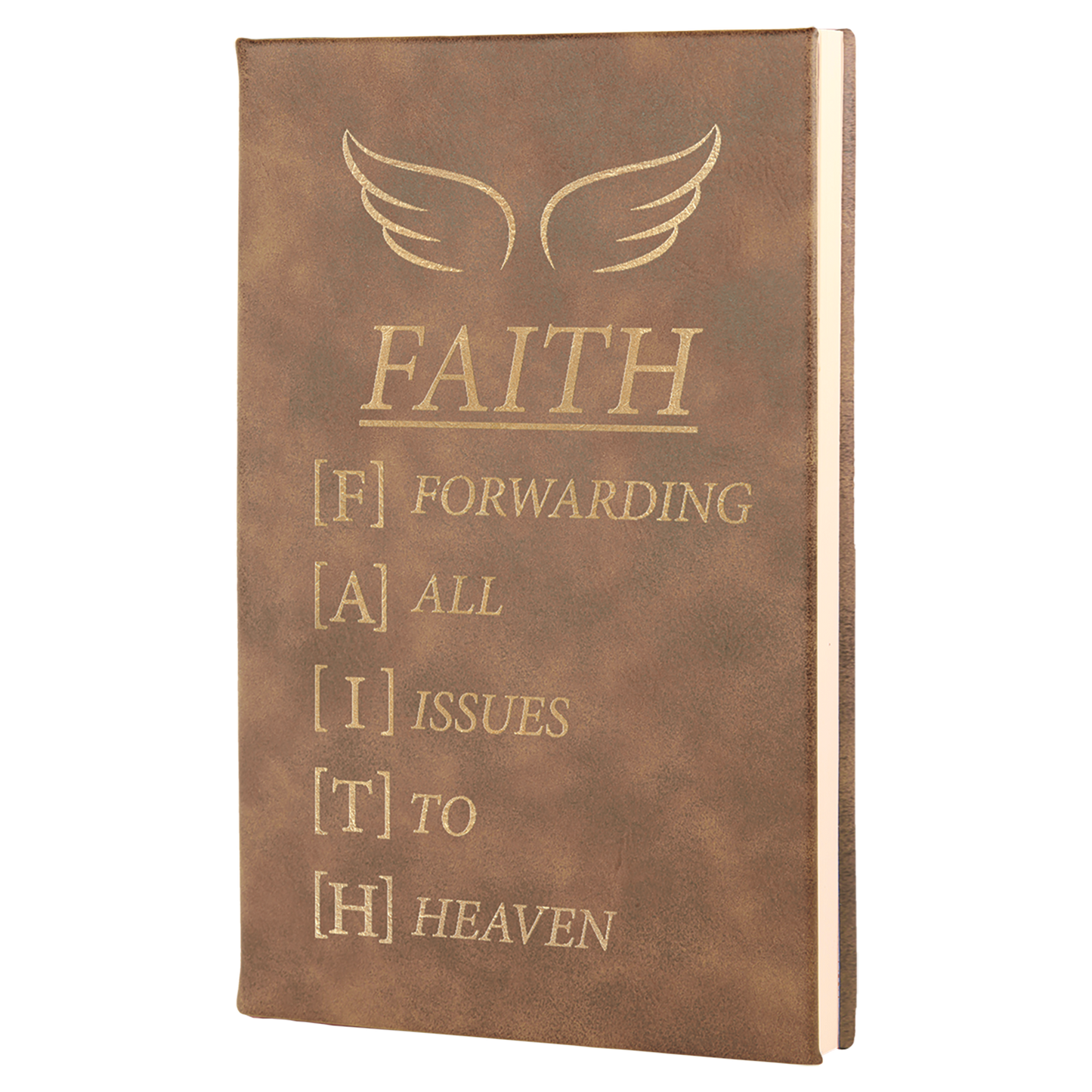 5.25" x 8.25" /Gold Leatherette Journal – item GFT660