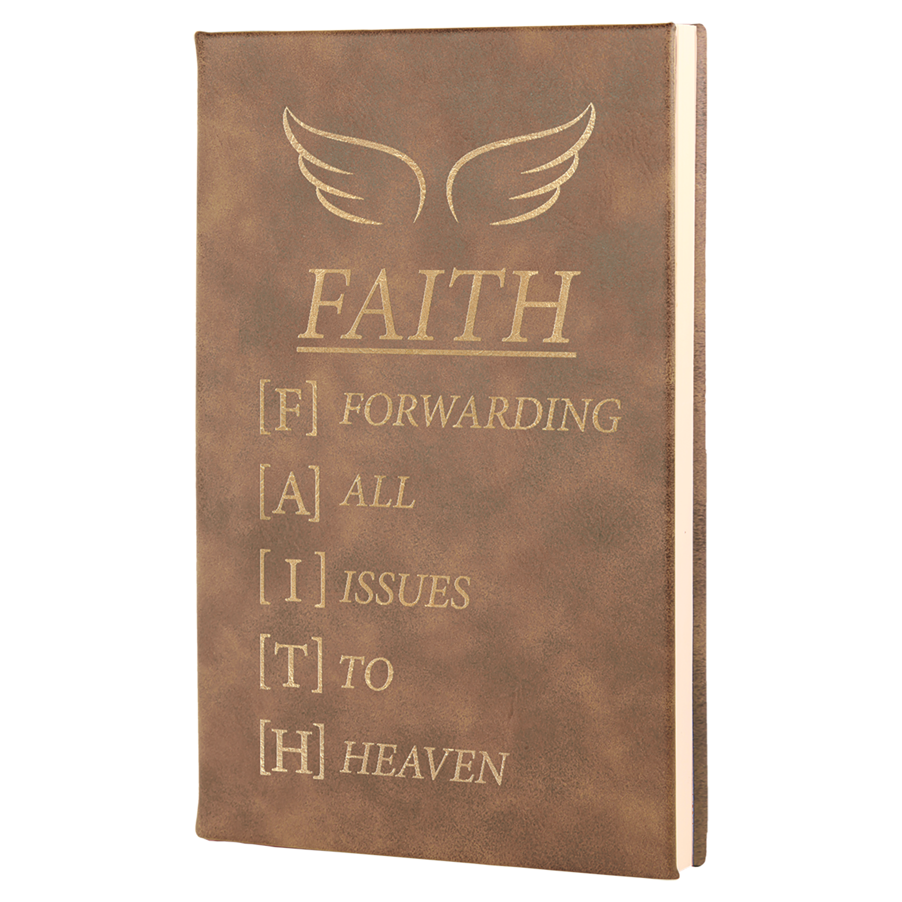 5.25" x 8.25" /Gold Leatherette Journal – item GFT660