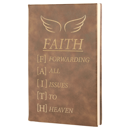 5.25" x 8.25" /Gold Leatherette Journal – item GFT660