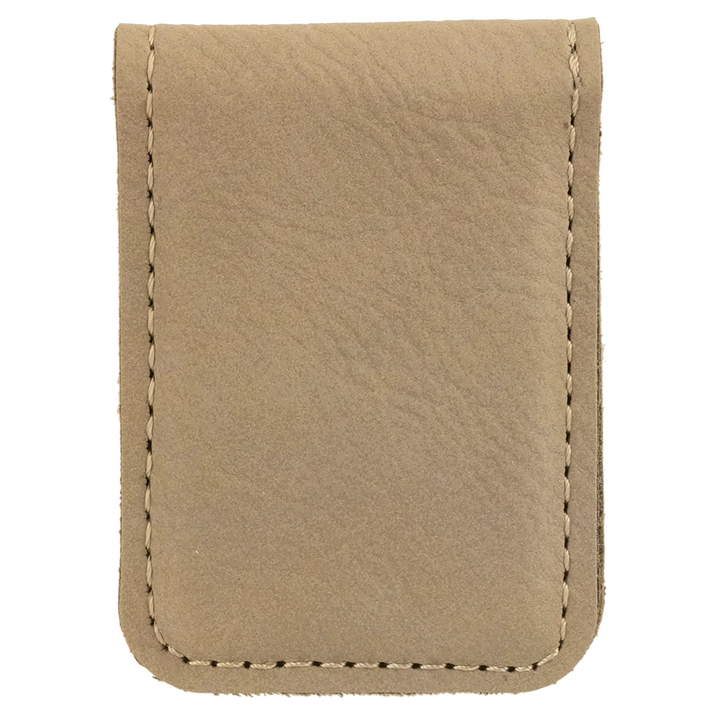 1.75" x 2.5" Light Brown Leatherette Money Clip – item GFT661 image 4