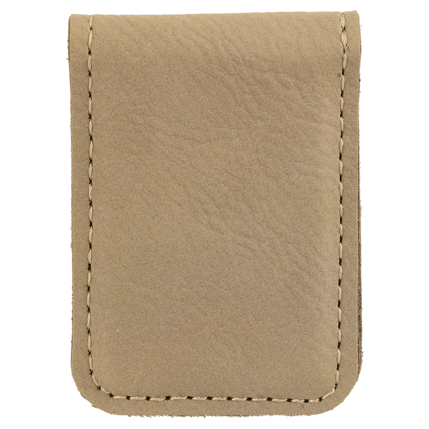 1.75" x 2.5" Light Brown Leatherette Money Clip – item GFT661 image 4