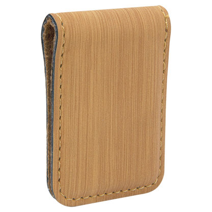 1.75" x 2.5" Bamboo Leatherette Money Clip – item GFT667 image 5