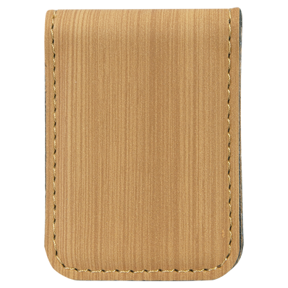 1.75" x 2.5" Bamboo Leatherette Money Clip – item GFT667 image 4
