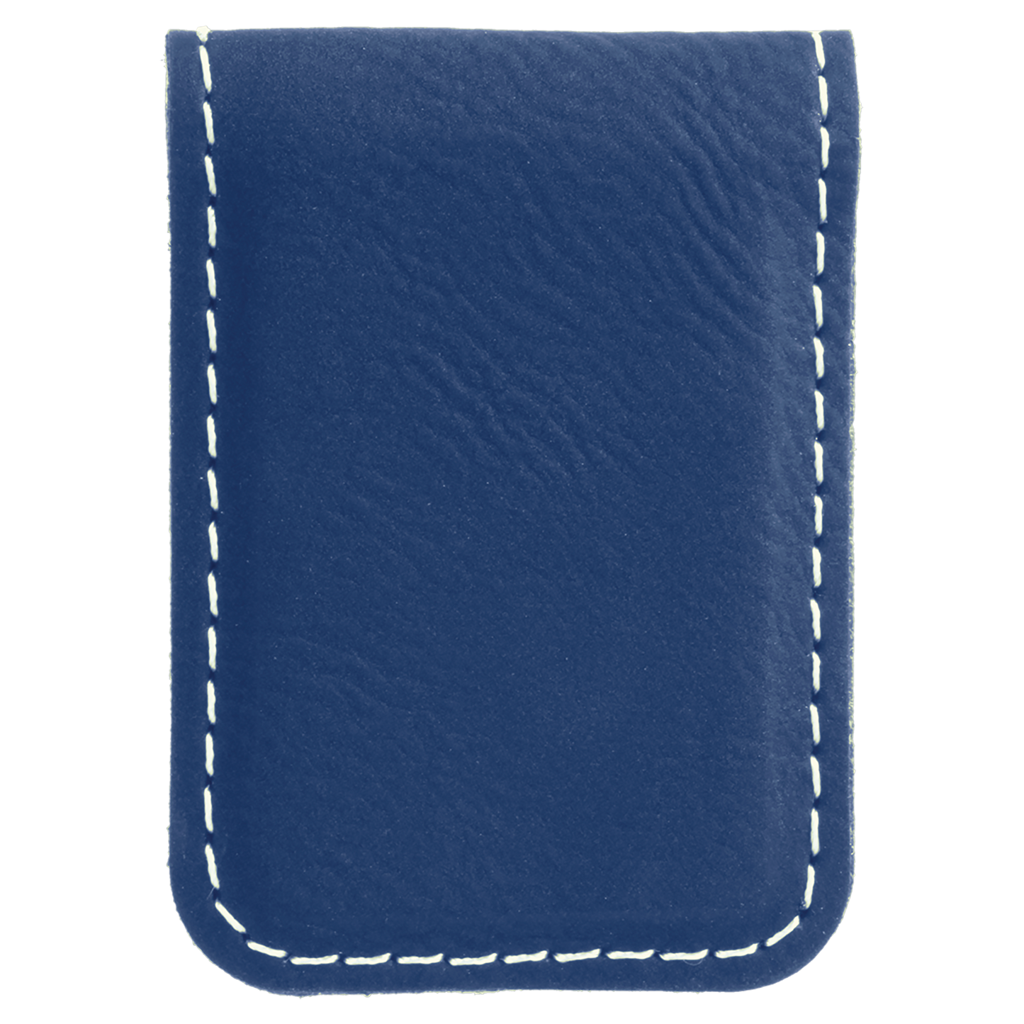 1.75" x 2.5" Blue/Silver Leatherette Money Clip – item GFT668 image 4