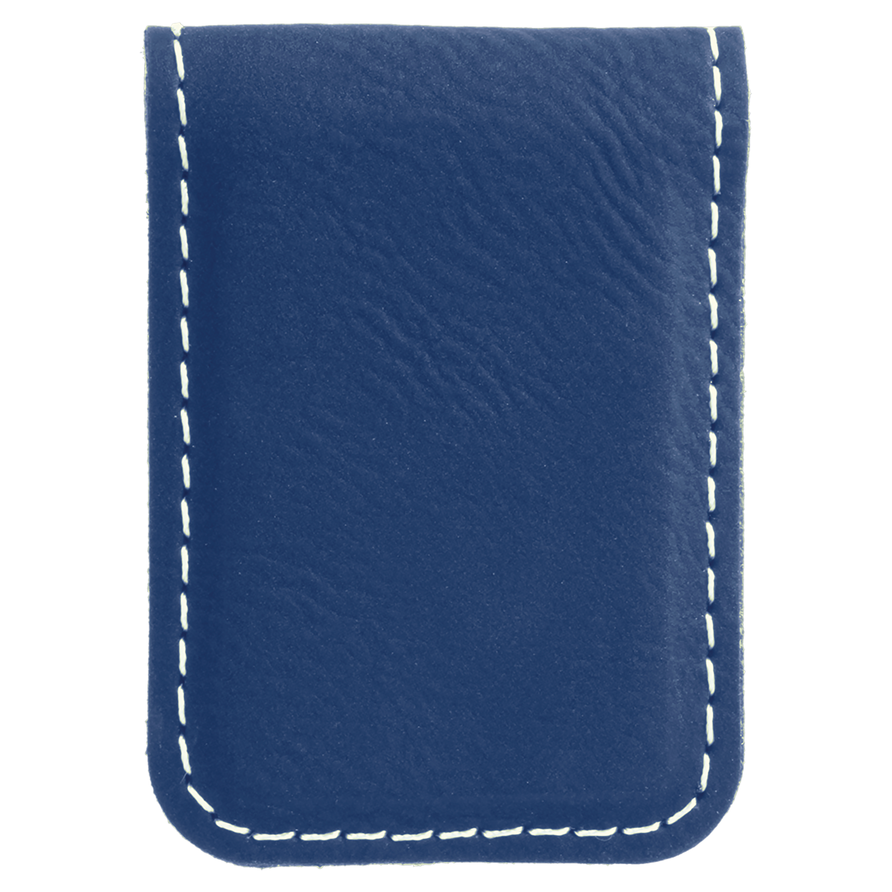 1.75" x 2.5" Blue/Silver Leatherette Money Clip – item GFT668 image 4