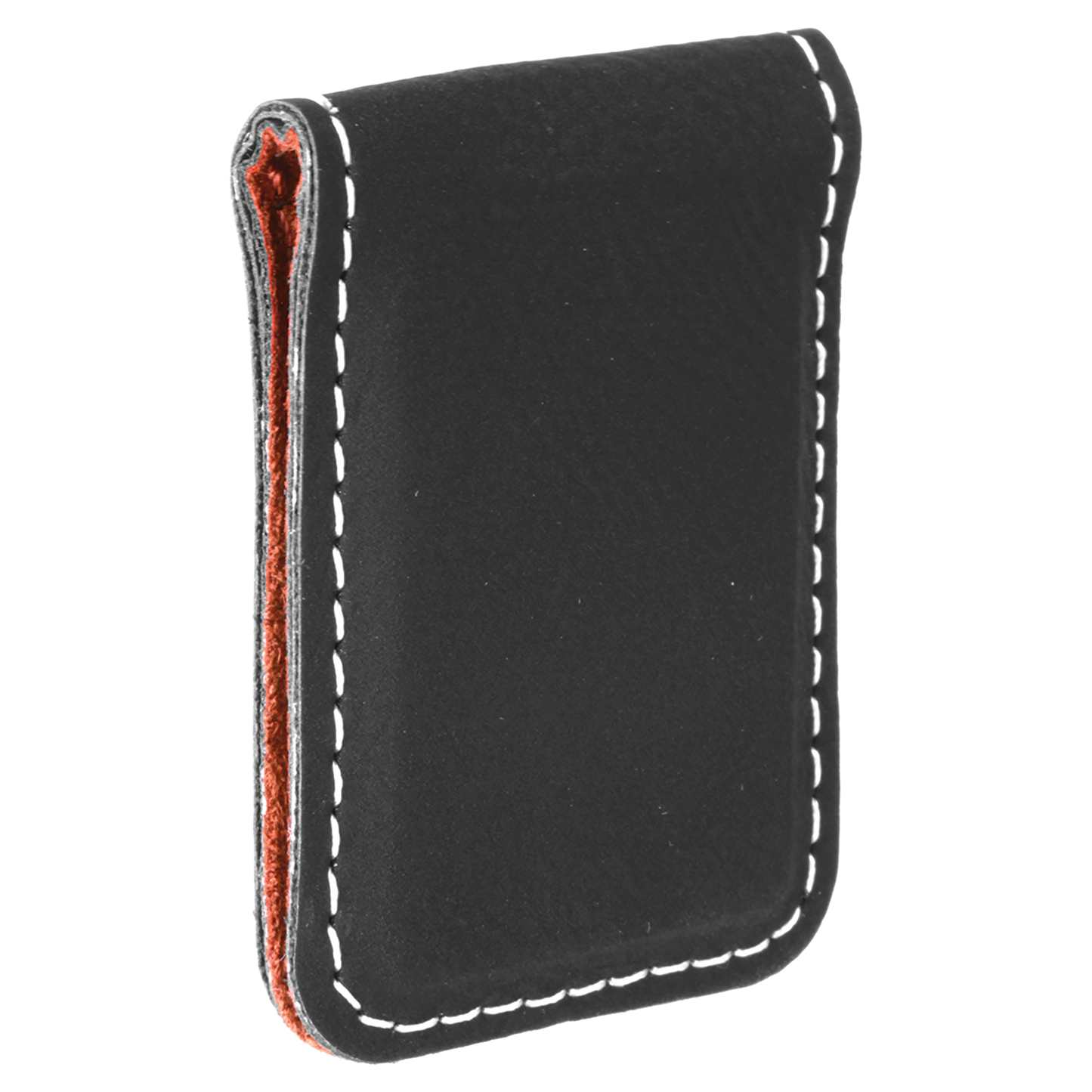 1.75" x 2.5" Black/Silver Leatherette Money Clip – item GFT669 image 5