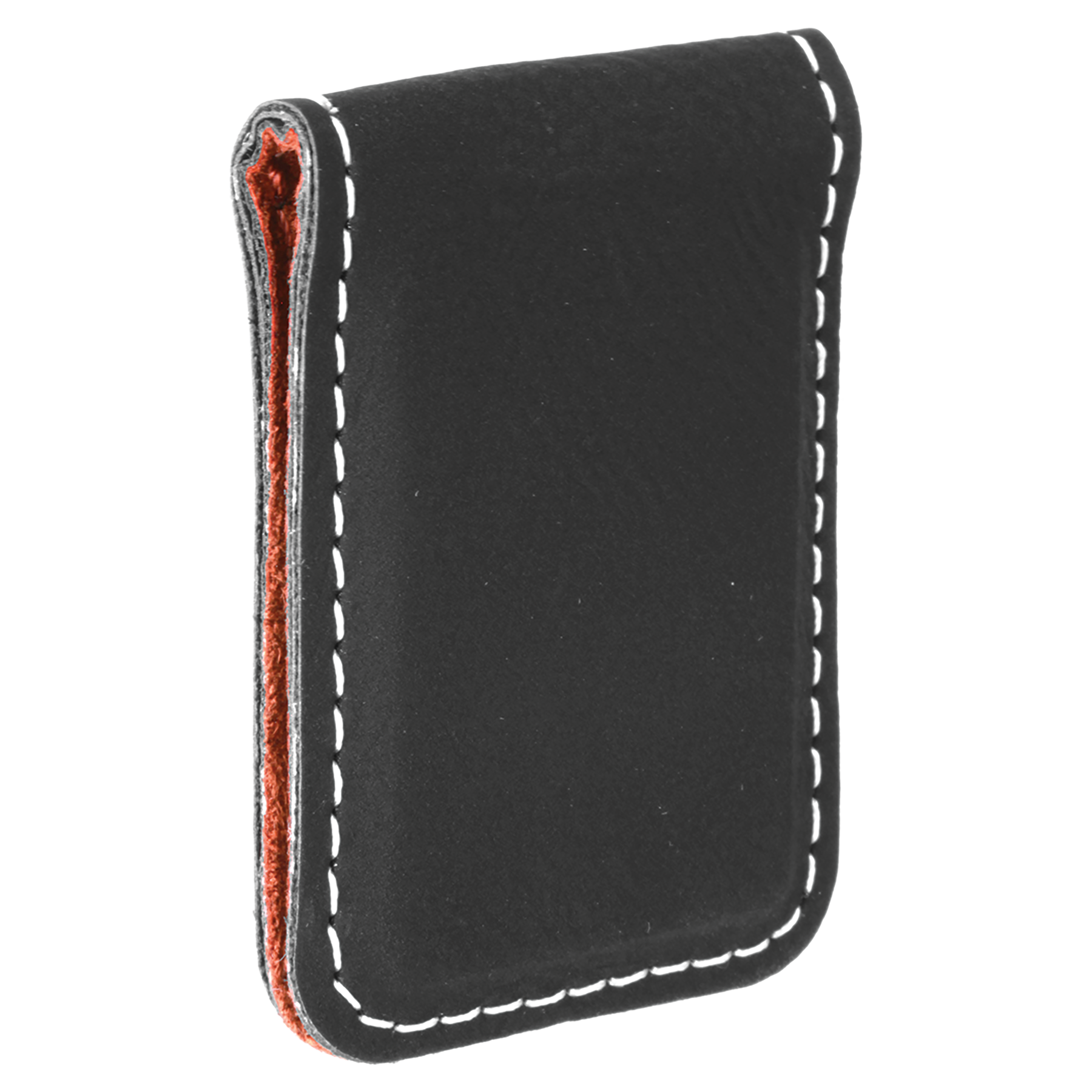 1.75" x 2.5" Black/Silver Leatherette Money Clip – item GFT669 image 5