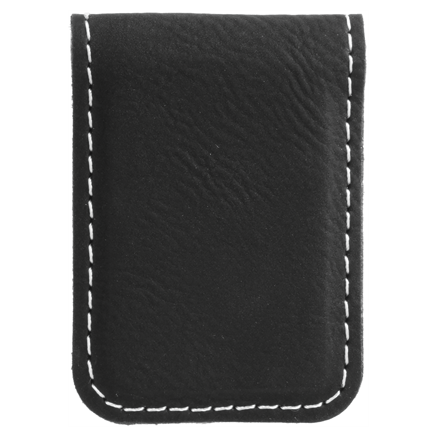 1.75" x 2.5" Black/Silver Leatherette Money Clip – item GFT669 image 4