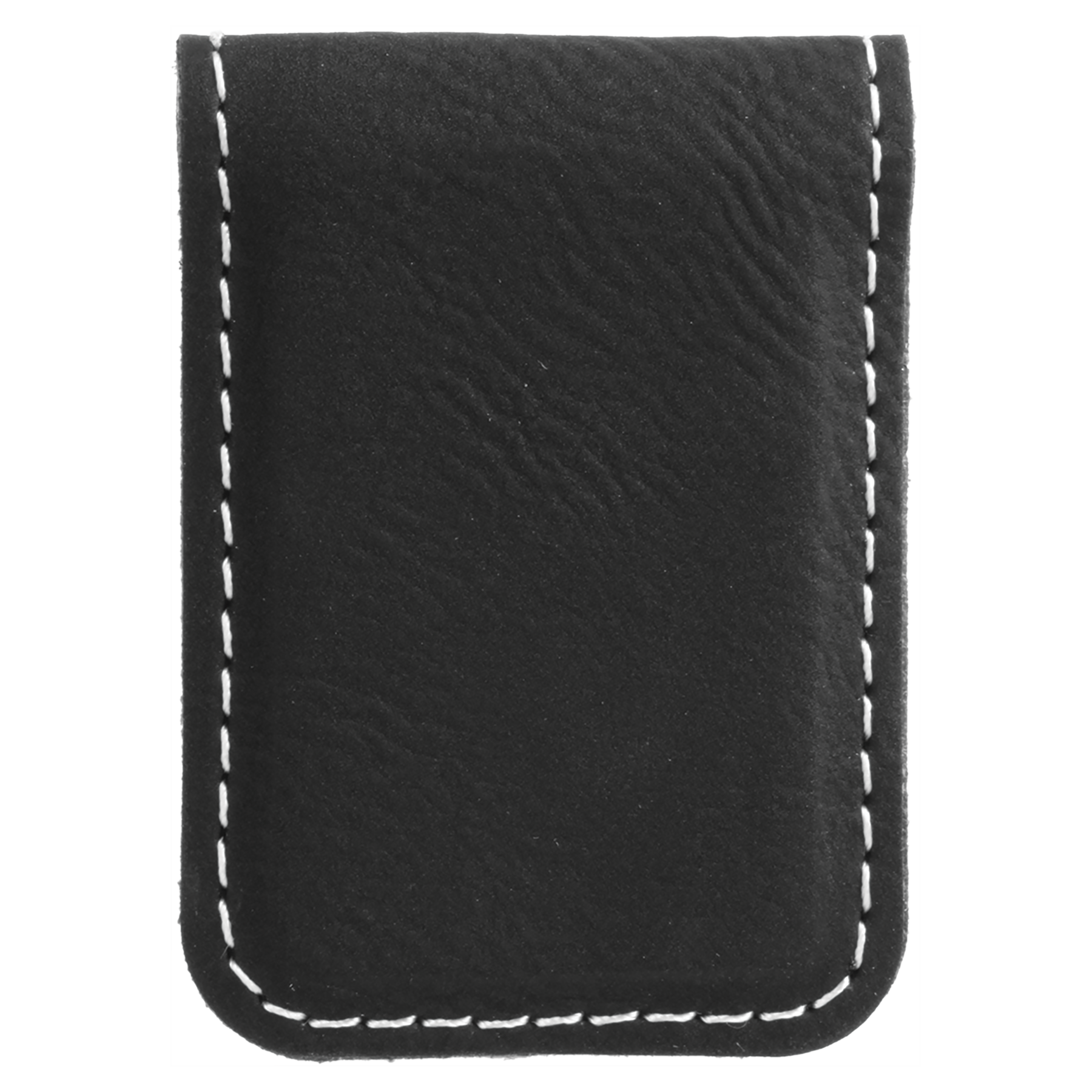 1.75" x 2.5" Black/Silver Leatherette Money Clip – item GFT669 image 4