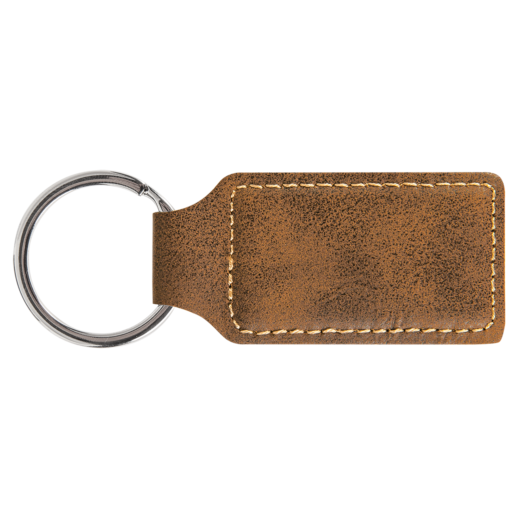 2.75" x 1.25" /Gold Rectangle Leatherette Keychain – item GFT702 image 2