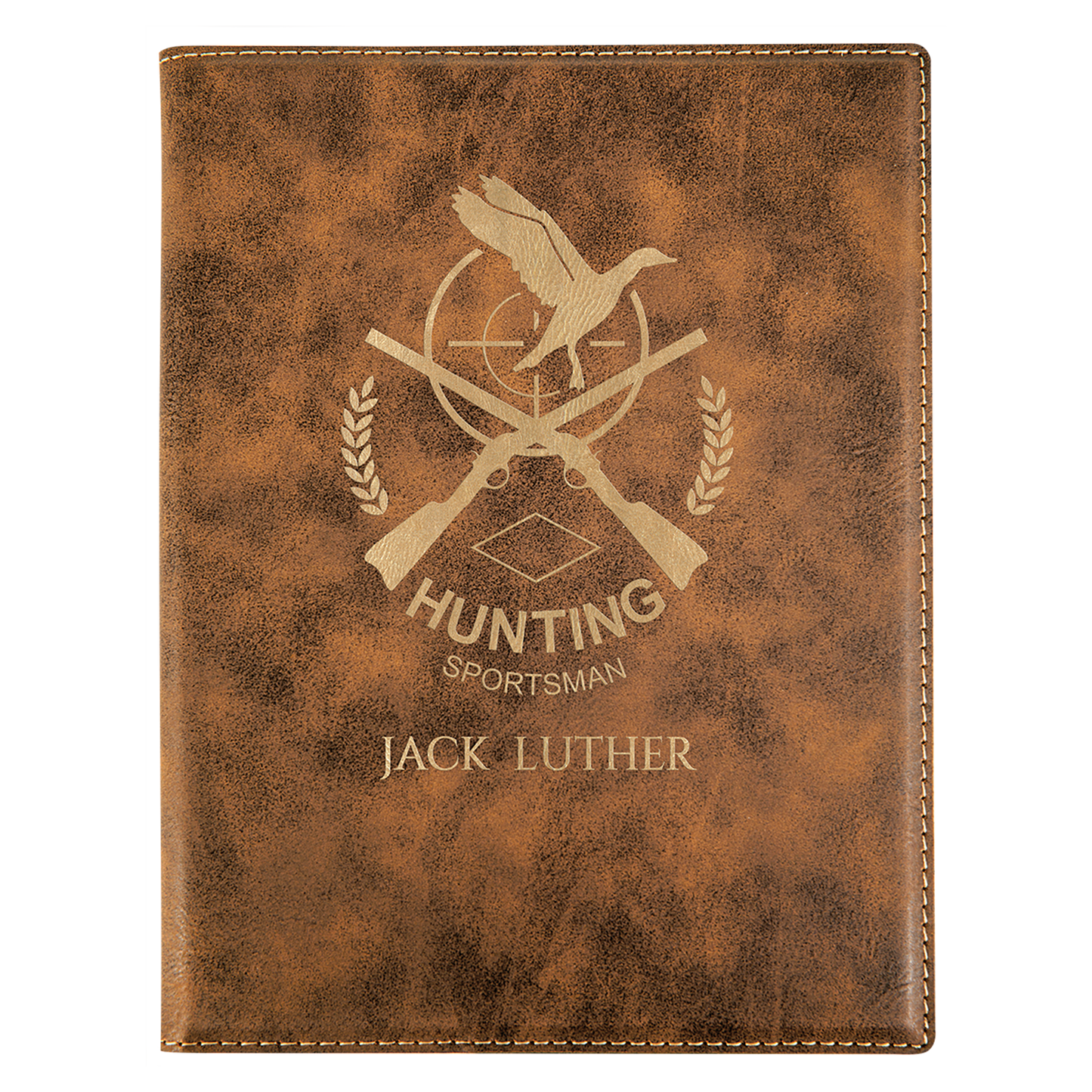 7" x 9" /Gold Leatherette Small Portfolio – item GFT714
