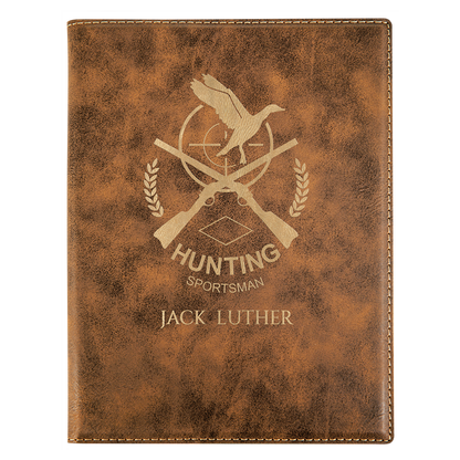 7" x 9" /Gold Leatherette Small Portfolio – item GFT714