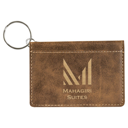 4.25" x 3" /Gold Leatherette Keychain ID Holder – item GFT718 image 2