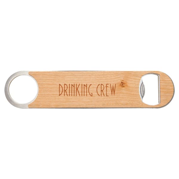 1.5" x 7" Bottle Opener with Wood Veneer – item GFT776