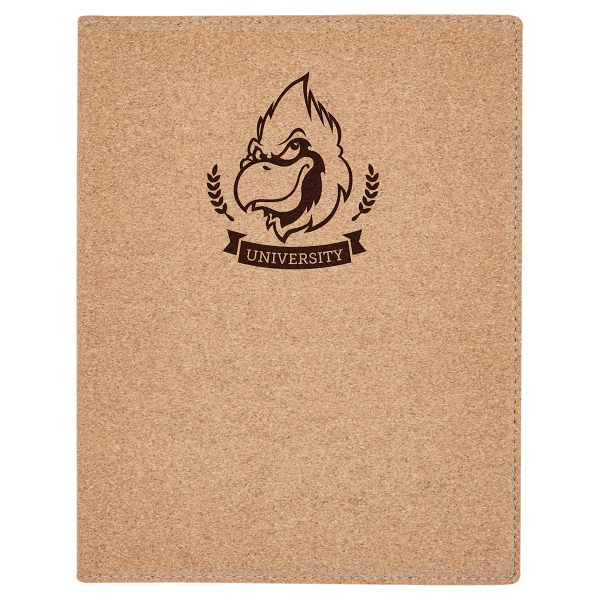 7" x 9" Light Brown Cork Leatherette Portfolio – item GFT783 image 5