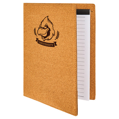 7" x 9" Light Brown Cork Leatherette Portfolio – item GFT783 image 2