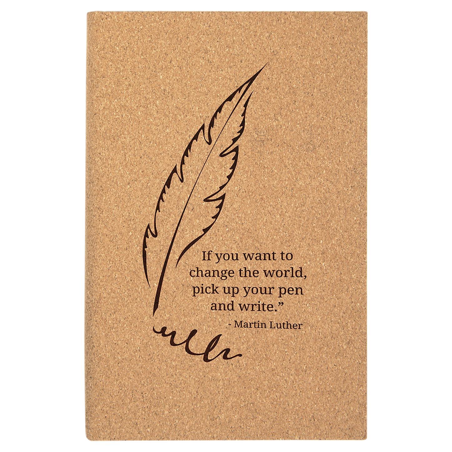 5.25" x 8.25" Light Brown Cork Leatherette Journal – item GFT785