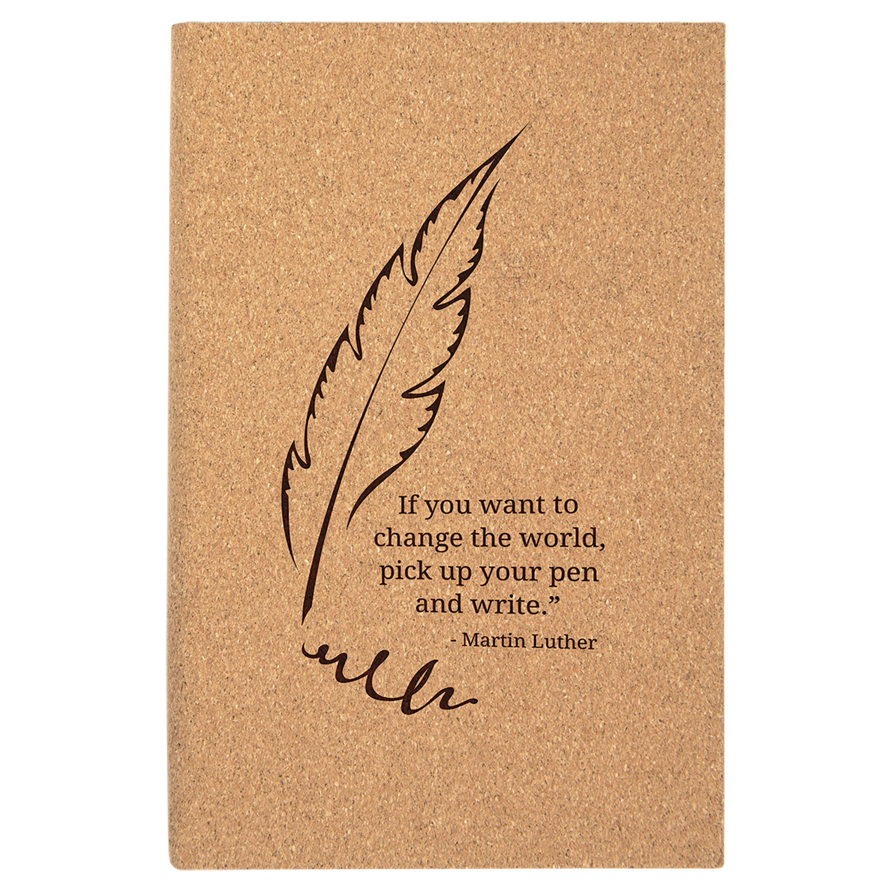 5.25" x 8.25" Light Brown Cork Leatherette Journal – item GFT785