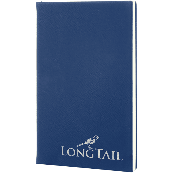5.25" x 8.25" Blue/Silver Leatherette Journal – item GFT838 image 4