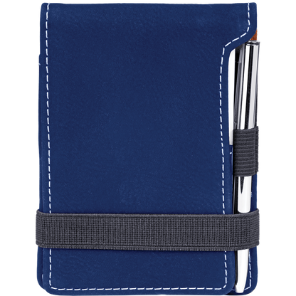 3.25" x 4.75" Blue/Silver Leatherette Mini Notepad – item GFT839 image 4