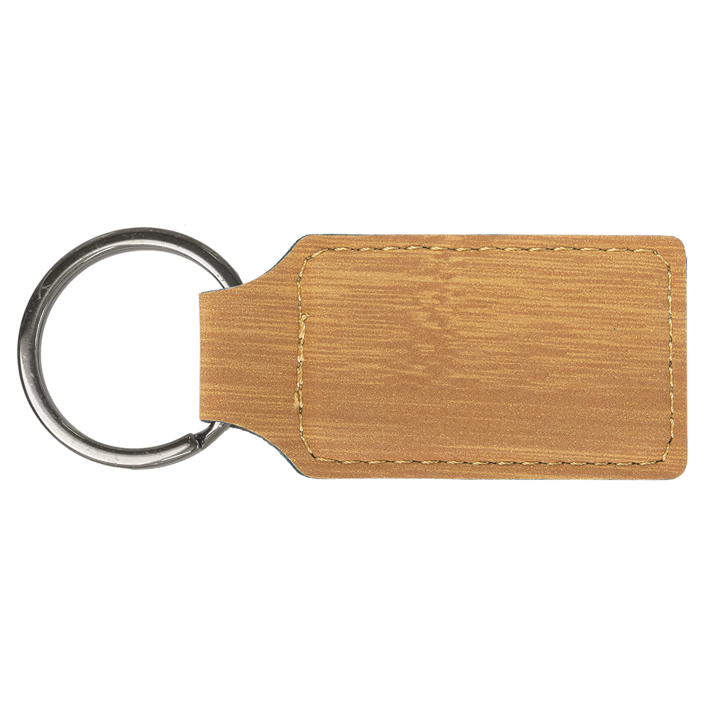 2.75" x 1.25" Bamboo Rectangle Leatherette Keychain – item GFT863 image 3